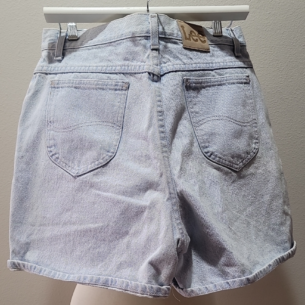 Lee 18Med Light Blue Summer High-rise Vintage Staple 90's Modern Mom Jean Shorts - Picture 12 of 14